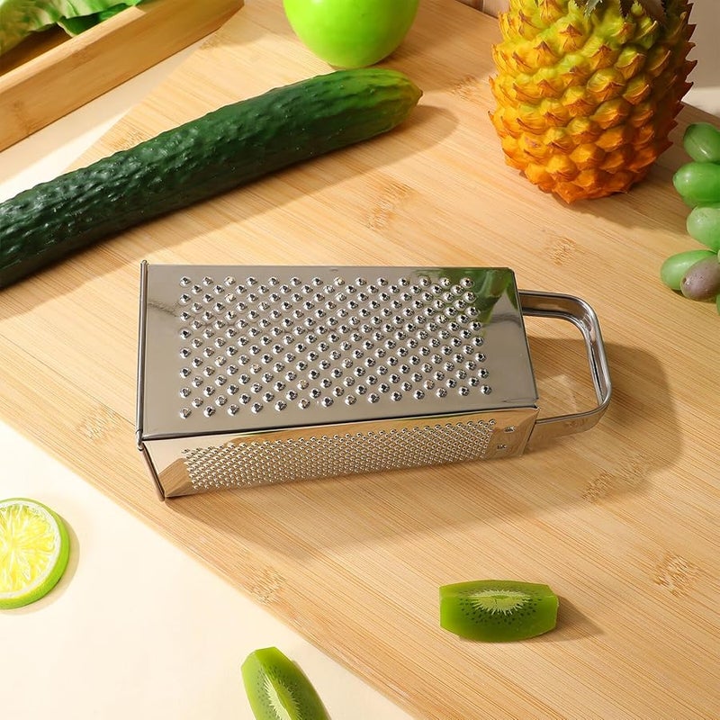 GALPADA 8 Inch Stainless Steel Four Sided Grater Vegetable Slicer Cheese Shredder Manual Kitchen Cutter - Image 4